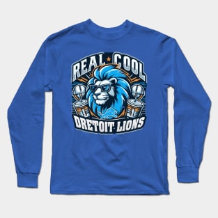 Real Cool Lions - Detroit Lions Inspired Design NFL Long Sleeve T-Shirt